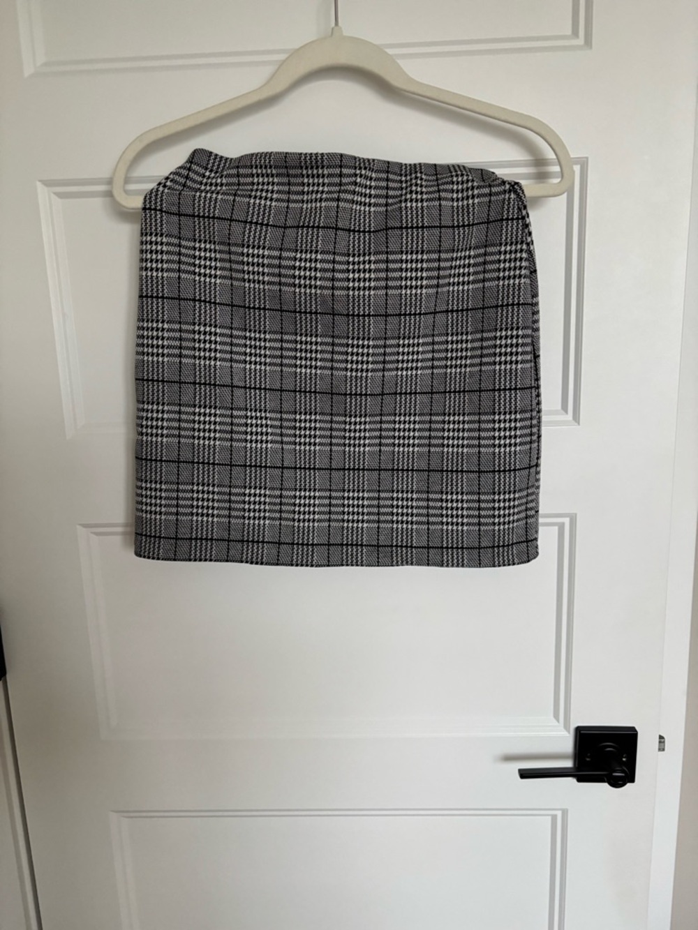 H&M Black & White Mini Skirt - Glen Plaid